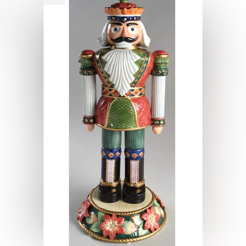 Holiday Poinsettia Nutcracker